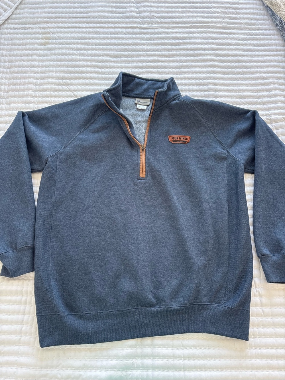 Artisan Four Winds Casino New Buffalo, Michigan Men's Navy Half-Zip Pullover
